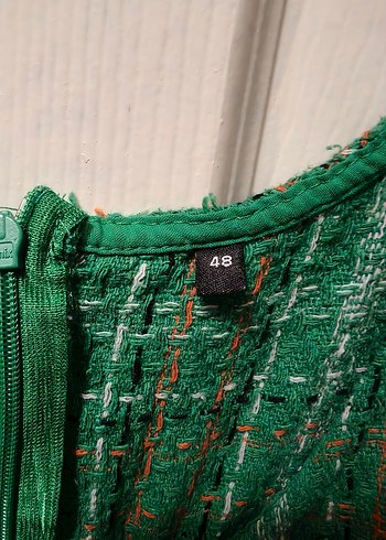 Yeşil Salaş Midi Elbise - Görsel 4