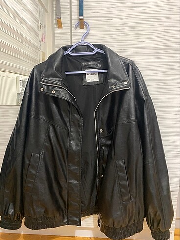 bershka suni deri oversize ceket