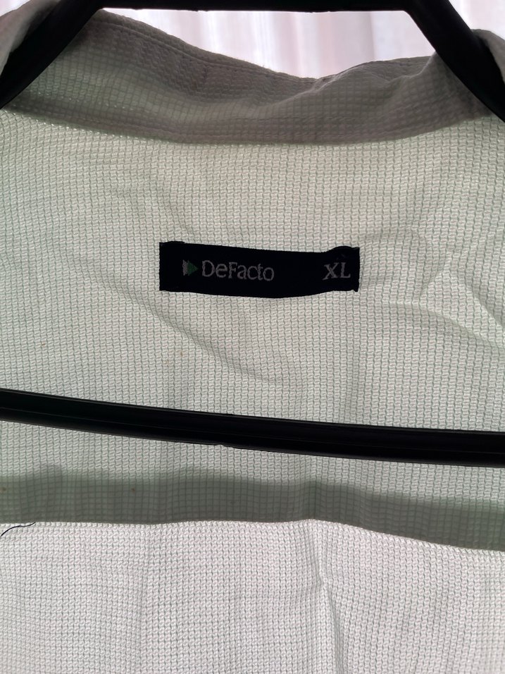 Defacto Yeşil Keten Erkek Gömlek - Görsel 2