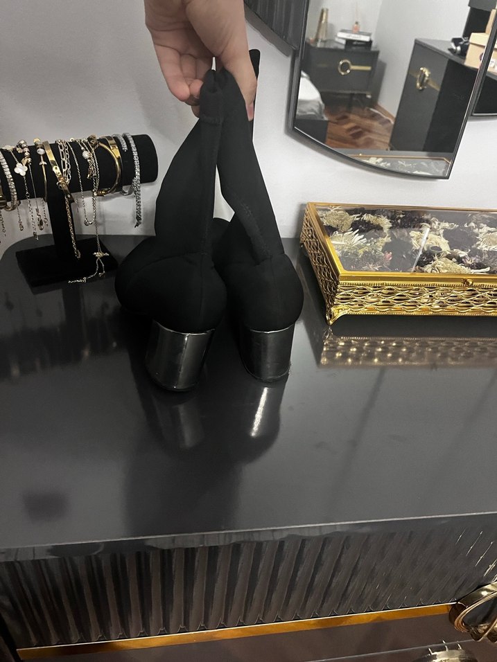 Kadın Siyah topuklu - Görsel 4