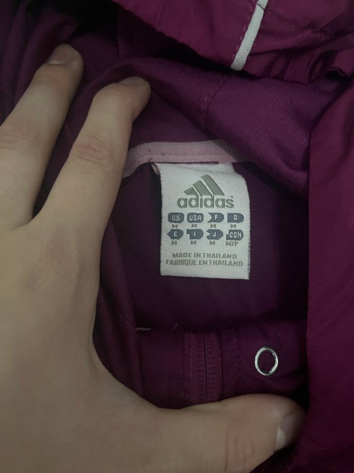 Bordo Fermuarlı Yüksek Yakalı Kadın adidas hırka - Görsel 2