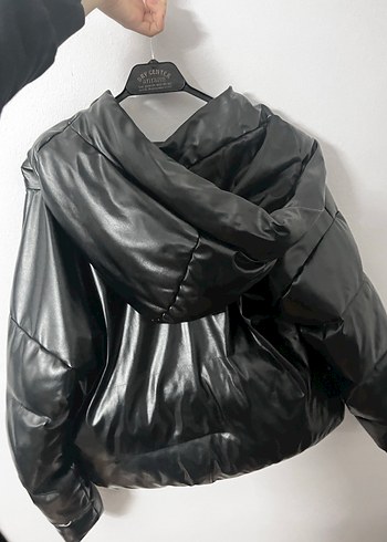 Zara model kadın deri şişme mont - Görsel 3