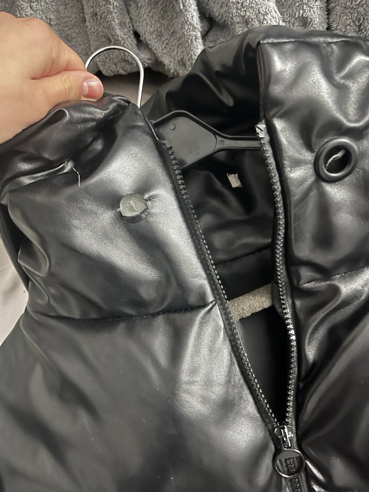 Zara model kadın deri şişme mont - Görsel 4