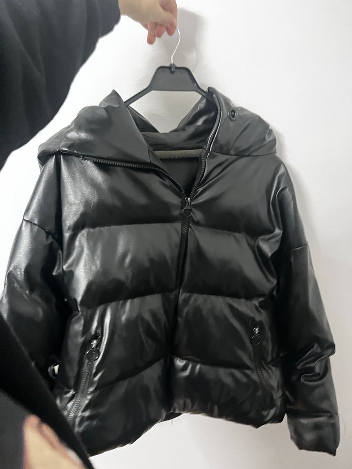 Zara model kadın deri şişme mont - Görsel 2