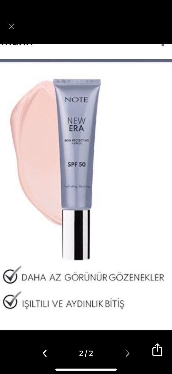 Note New Era SPF 50 makyaj bazı - Görsel 2