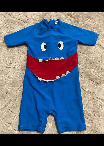 Mavi Kısa Kollu Erkek Çocuk Mayo - Görsel 3