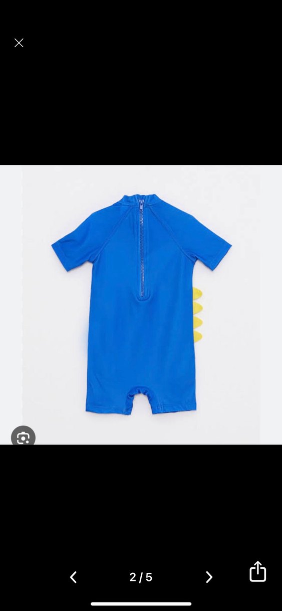 Mavi Kısa Kollu Erkek Çocuk Mayo - Görsel 2