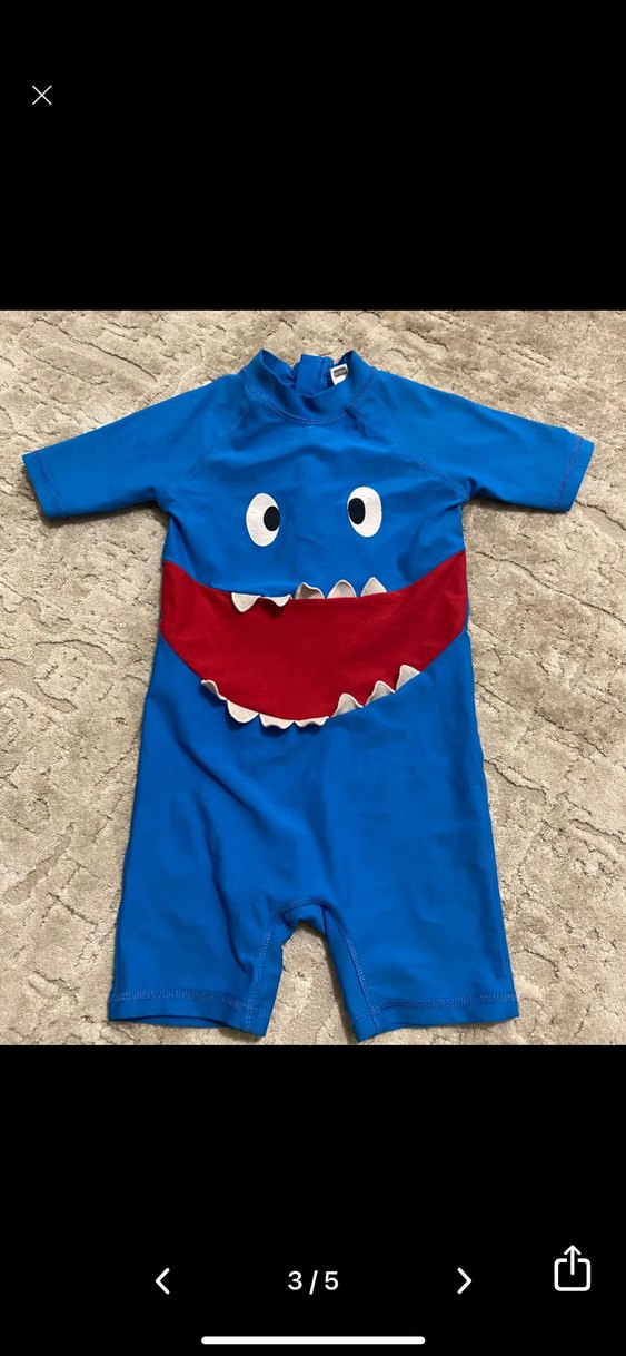 Mavi Kısa Kollu Erkek Çocuk Mayo - Görsel 3