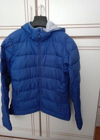 Mavi erkek Kışlık Mont, Fermuarlı, Normal Boy Jack wolfskin