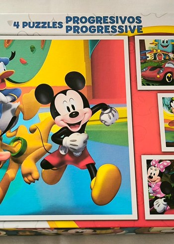 Mickey Mouse 4 adet Puzzle