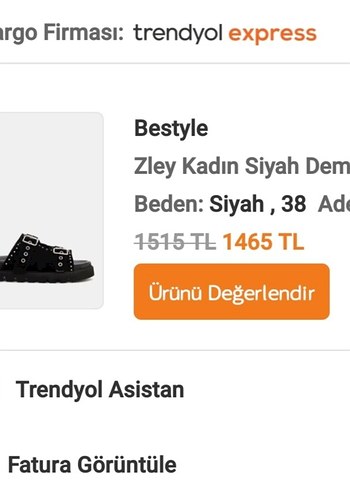 Bestyke Kadın Siyah Kemerli Terlik 38 Numara