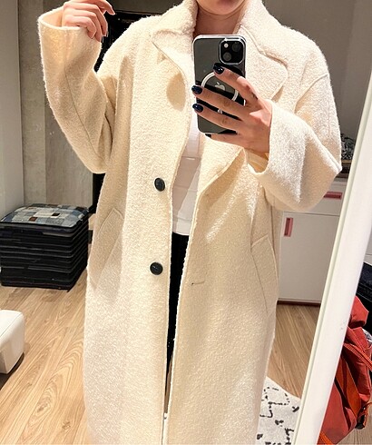 s Beden ten rengi Renk Zara ekru palto kaban Stoğu biten ürün