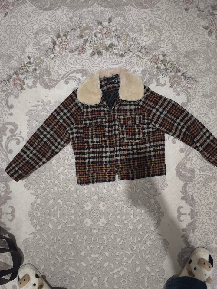 Bej Kadın Kürk Detaylı Bohem Midi Ceket - Görsel 4