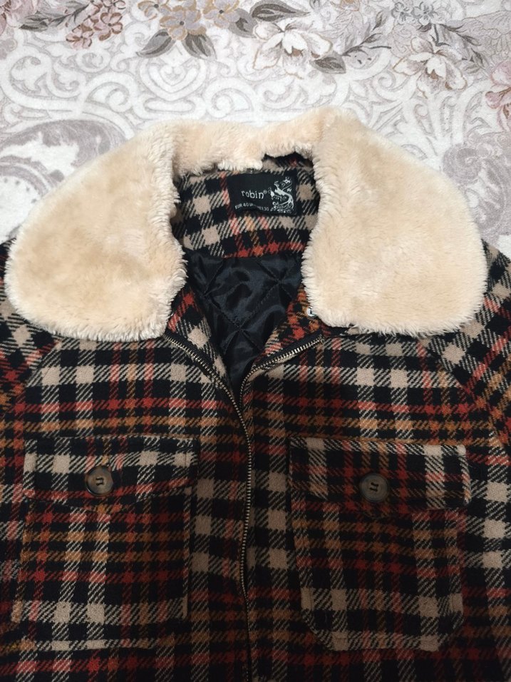 Bej Kadın Kürk Detaylı Bohem Midi Ceket - Görsel 2