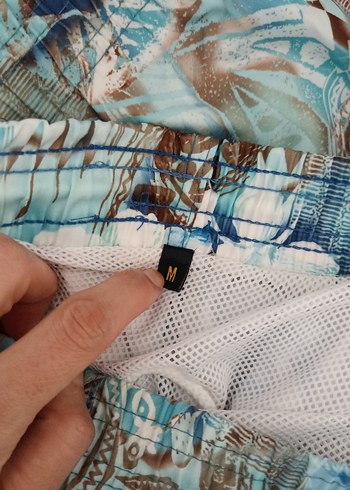 Mavi Çiçek Desenli Haşema Mayo - Görsel 3