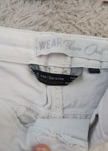 Bohem Beyaz Mini Şort plaj - Görsel 5