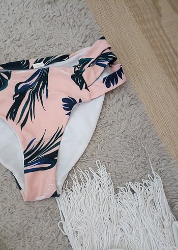 Bohem Beyaz Mini Şort plaj - Görsel 3