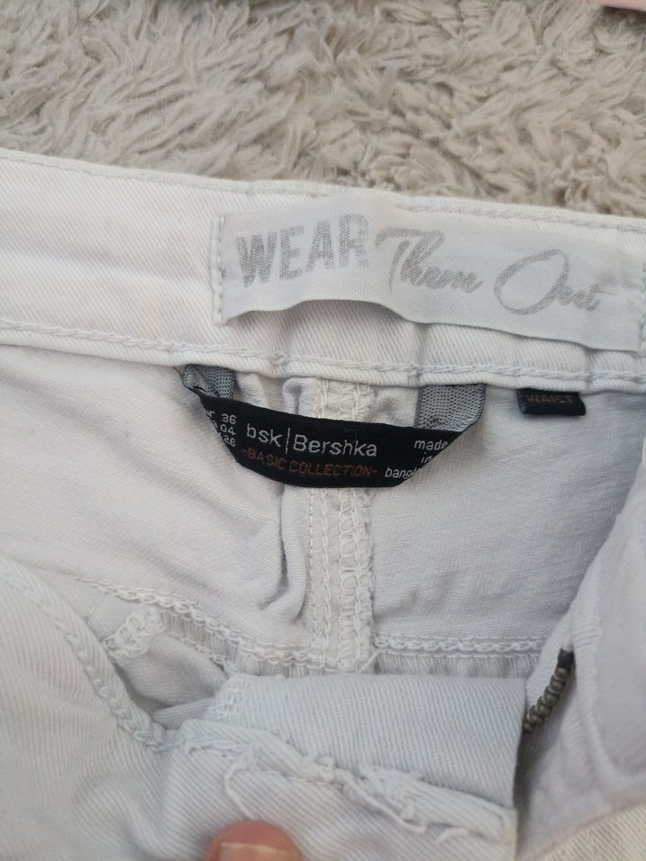 Bohem Beyaz Mini Şort plaj - Görsel 5