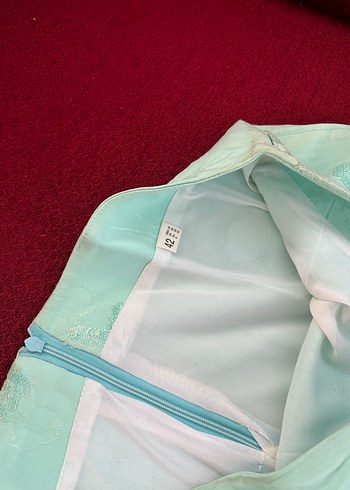 Nakışlı Turkuaz  Etek - Görsel 4