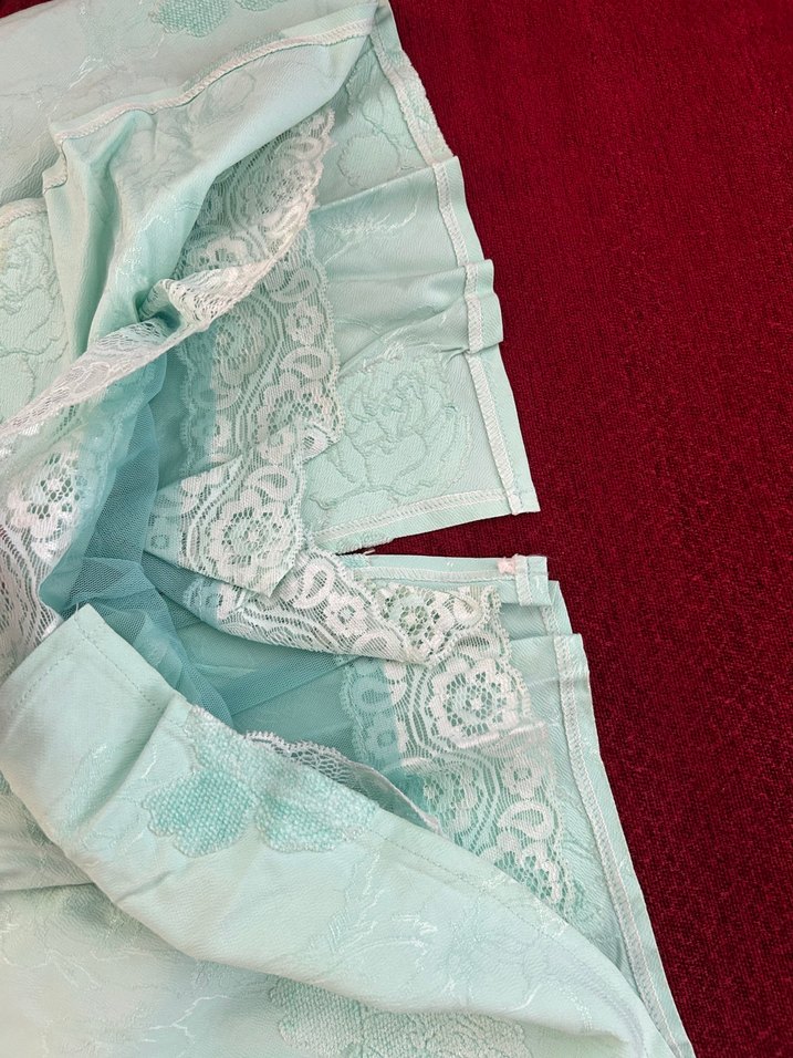 Nakışlı Turkuaz  Etek - Görsel 3