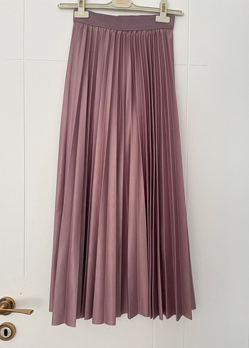 Kadın Mor Uzun Pilili Etek astarlı hiç kullanılmadı