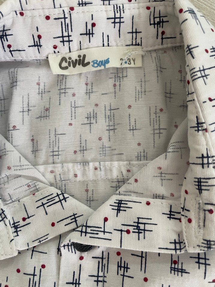 Erkek Çocuk Uzun Kollu Desenli Gömlek - Görsel 2