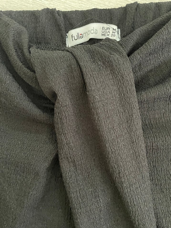 Drapeli Siyah Uzun Kadın Etek - Görsel 2