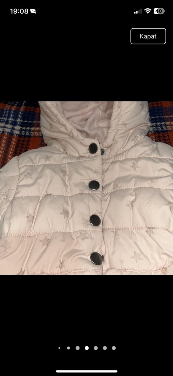 Koton pudra pembesi Düğmeli Mont - Görsel 2