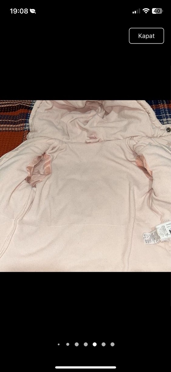 Koton pudra pembesi Düğmeli Mont - Görsel 4