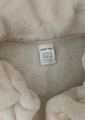 Kız Çocuk Beyaz Peluş Yakalı Mont - Görsel 2