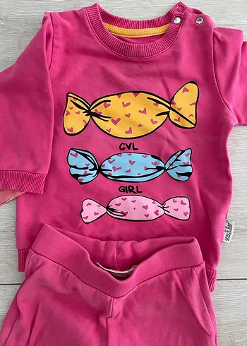 Pembe pijama eşofman takımı - Görsel 2