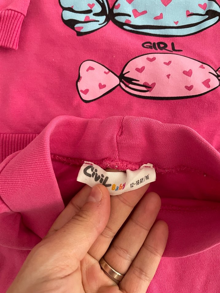 Pembe pijama eşofman takımı - Görsel 3