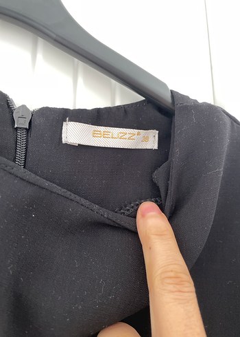 Siyah Kadın Salaş Tunik, Uzun Kollu, Midi - Görsel 2