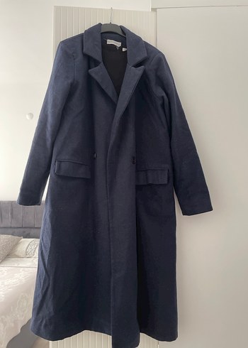 2adet Kadın Kaban lacivert beyaz renk - Görsel 5