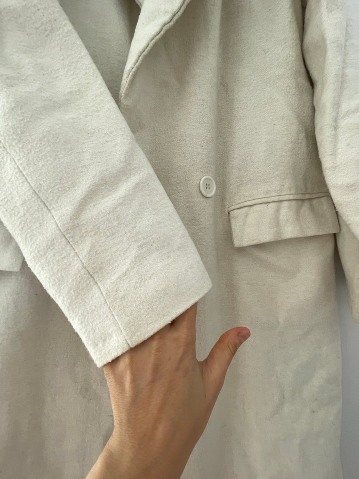 2adet Kadın Kaban lacivert beyaz renk - Görsel 2