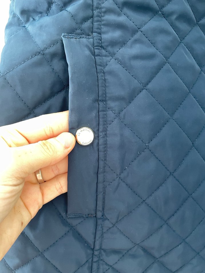 Kapitone Lacivert Kemerli Kadın Yelek - Görsel 2