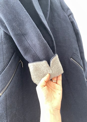 Koton Lacivert Fermuarlı Kaban - Görsel 5