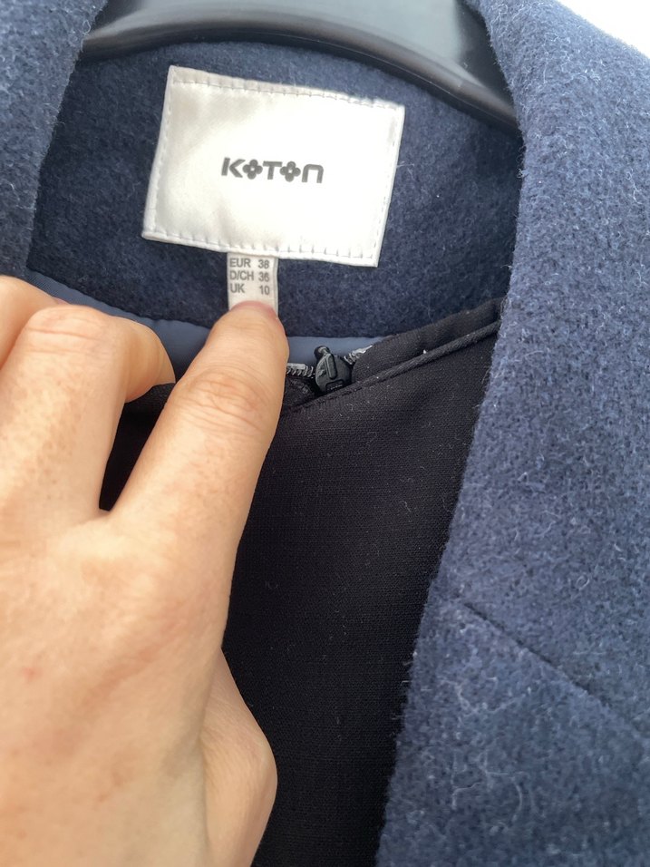 Koton Lacivert Fermuarlı Kaban - Görsel 3