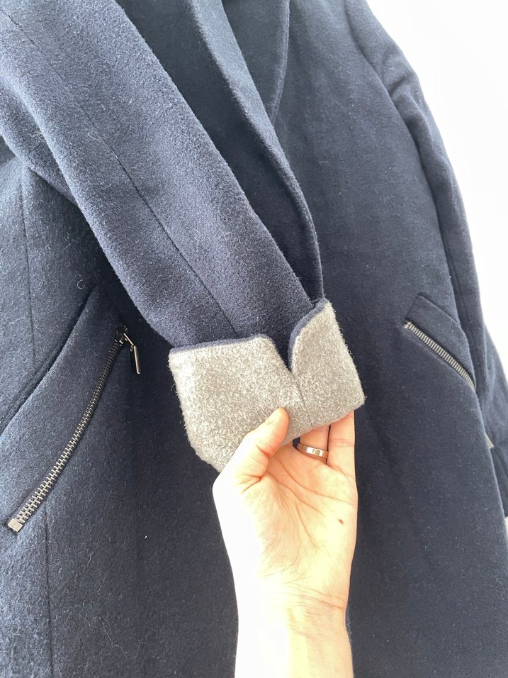 Koton Lacivert Fermuarlı Kaban - Görsel 5