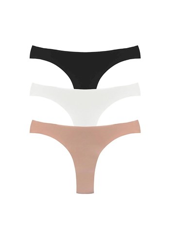 Kadın 3'lü Koton Brazilian string Külot L/XL BEDEN -Pamuklu