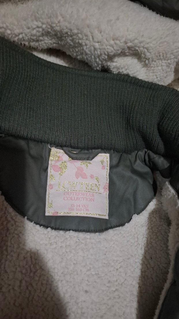 Düğmeli Uzun Gri Kadın Mont - Görsel 3