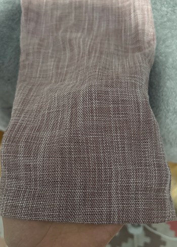 Düğmeli Bej Kadın Keten Pantolon - Görsel 5