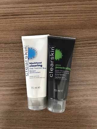 s Beden AVON SİYAH VE BEYAZ MASKE