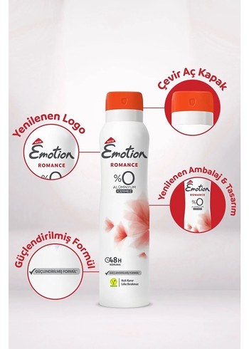 Emotion Romance Alüminyumsuz Kadın Deodorant 3x150 ml - Görsel 3