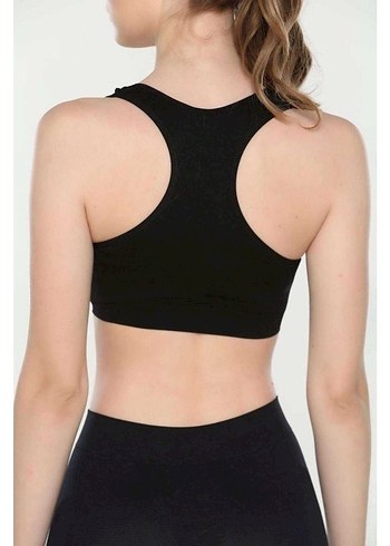 Elite Life Geniş Askılı Kadın Destekli Sporcu Büstiyer Siyah - Görsel 2