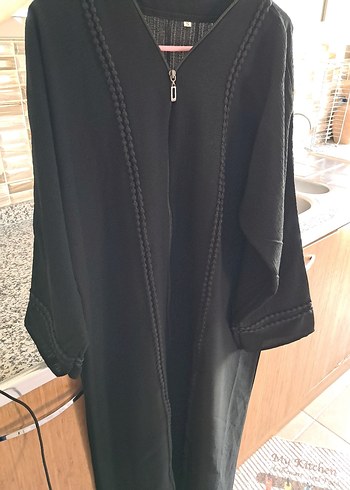 m Beden siyah Renk Fermuarlı Siyah Kadın Uzun elbise ferace