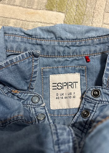 Kadın Mavi Kısa Kollu Denim Gömlek - Görsel 5