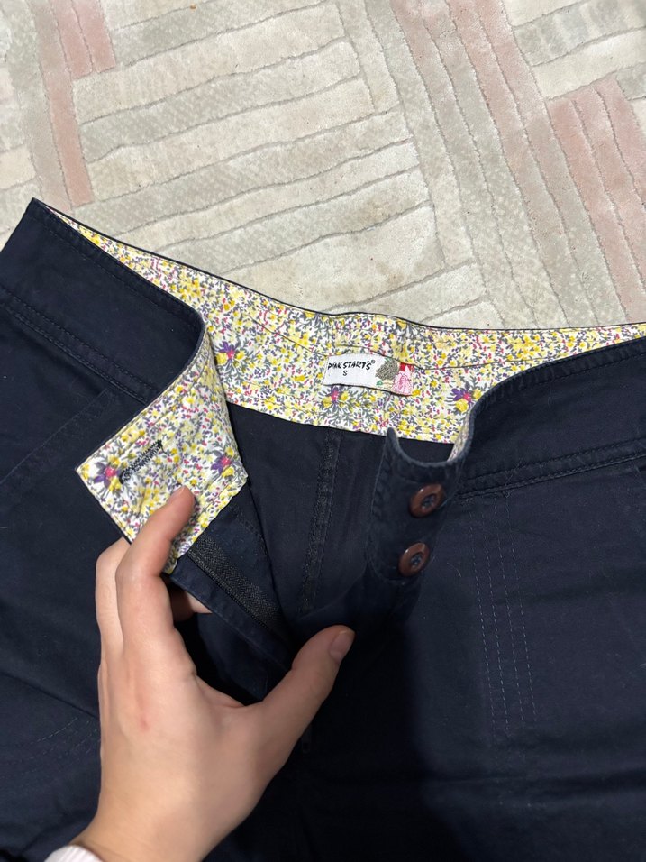 Kadın Lacivert Mini Denim Pantolon - Görsel 3