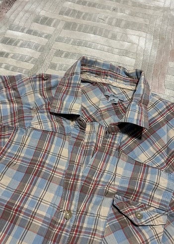 Kadın Ekose Kısa Kollu Gömlek - Görsel 2