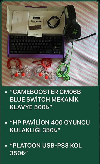 KLAVYE KULAKLIK GAMEPAD